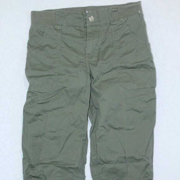 Lee Riders Green Women Pants Midrise Capri Skimmer Casual Size 8M - Picture 1 of 11